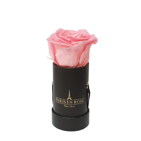schwarze Rosenbox kaufen mit rosa Rosen